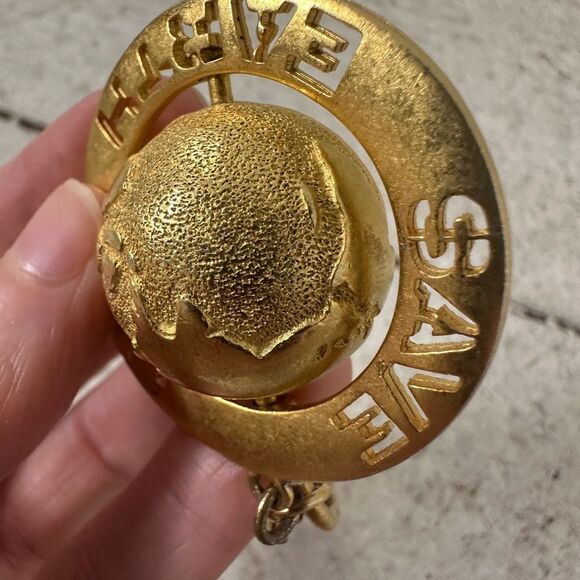 Vintage Signed Save Our Planet Spinning Globe Bracelet - Picture 6 of 6
